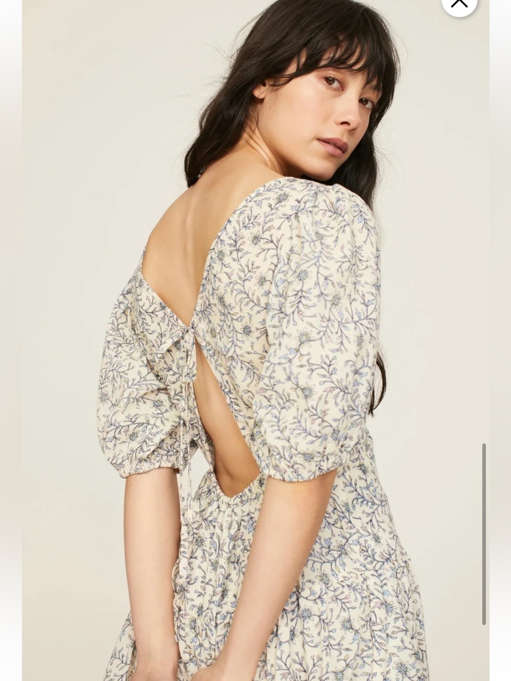 XiRENA Nissa Mini Dress in White Blossom Size Small Ditsy Floral A-Line Boho - Picture 3 of 12